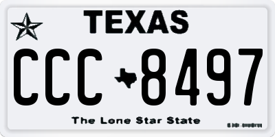 TX license plate CCC8497