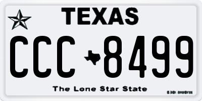 TX license plate CCC8499