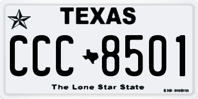 TX license plate CCC8501