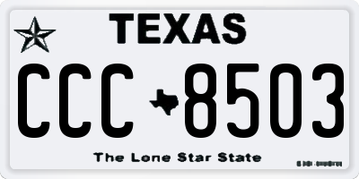 TX license plate CCC8503