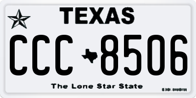 TX license plate CCC8506