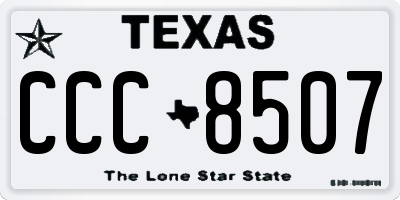 TX license plate CCC8507