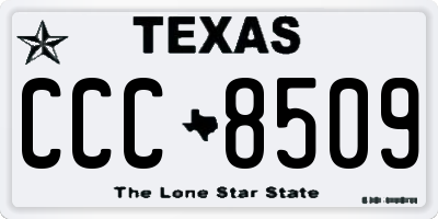 TX license plate CCC8509