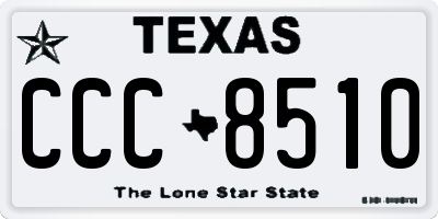 TX license plate CCC8510