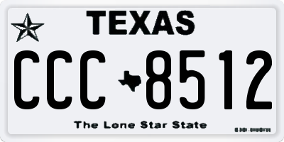 TX license plate CCC8512