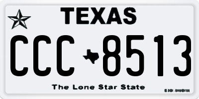 TX license plate CCC8513