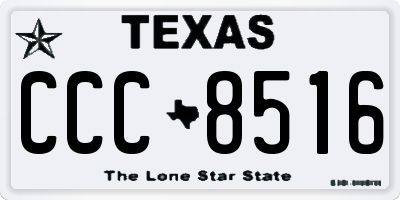 TX license plate CCC8516