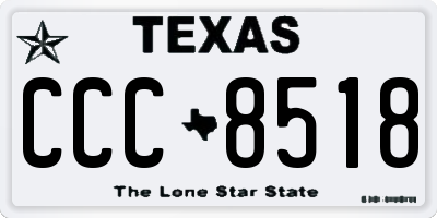 TX license plate CCC8518
