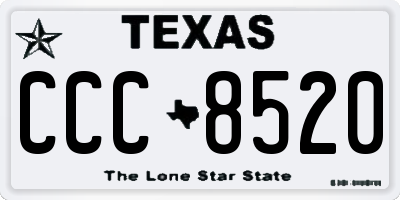 TX license plate CCC8520