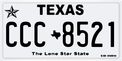 TX license plate CCC8521