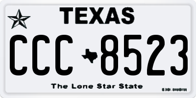 TX license plate CCC8523
