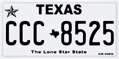 TX license plate CCC8525