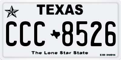 TX license plate CCC8526