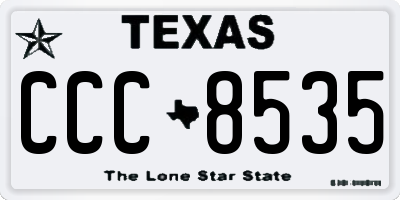 TX license plate CCC8535