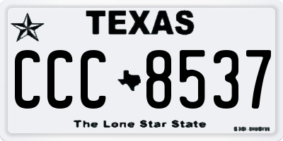 TX license plate CCC8537