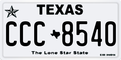 TX license plate CCC8540