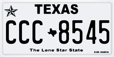 TX license plate CCC8545