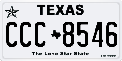 TX license plate CCC8546