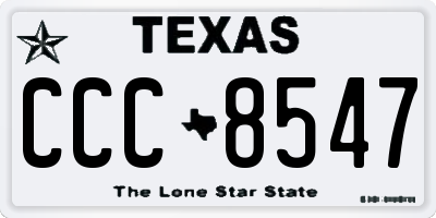 TX license plate CCC8547