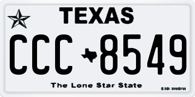 TX license plate CCC8549