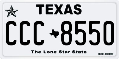 TX license plate CCC8550