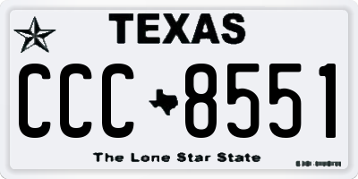 TX license plate CCC8551