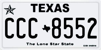 TX license plate CCC8552