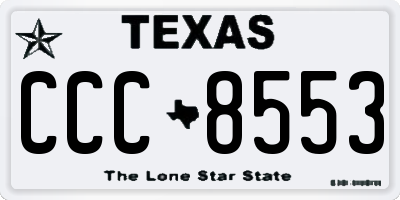 TX license plate CCC8553