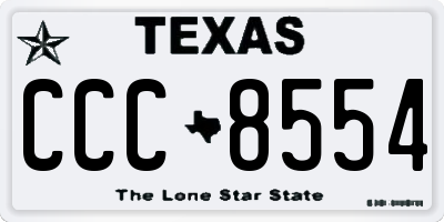 TX license plate CCC8554