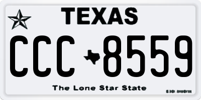 TX license plate CCC8559
