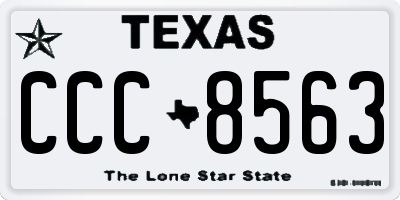 TX license plate CCC8563