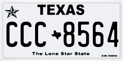 TX license plate CCC8564
