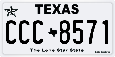 TX license plate CCC8571