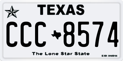 TX license plate CCC8574