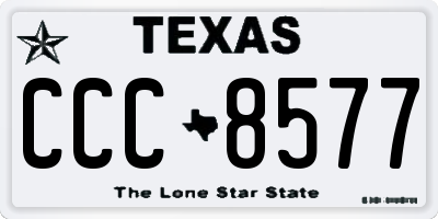 TX license plate CCC8577