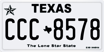 TX license plate CCC8578