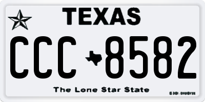 TX license plate CCC8582