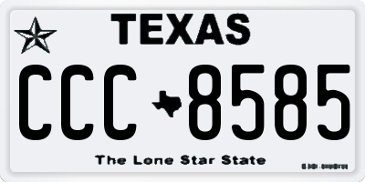 TX license plate CCC8585