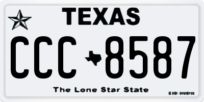 TX license plate CCC8587