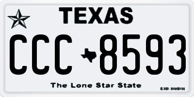 TX license plate CCC8593