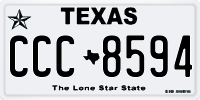 TX license plate CCC8594