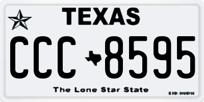 TX license plate CCC8595