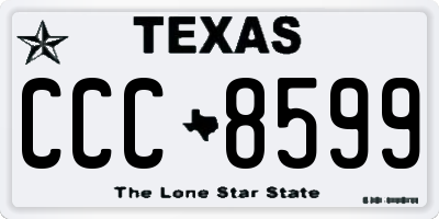 TX license plate CCC8599