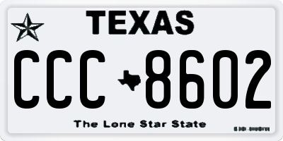 TX license plate CCC8602