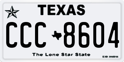 TX license plate CCC8604