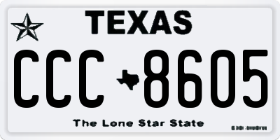 TX license plate CCC8605