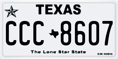 TX license plate CCC8607