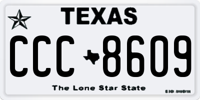 TX license plate CCC8609