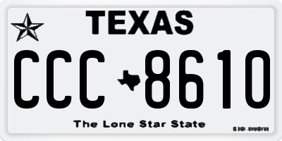 TX license plate CCC8610