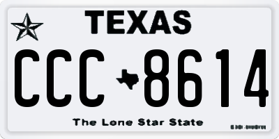 TX license plate CCC8614